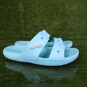 Crocs Light Blue Slide Sandals Womens Size 11